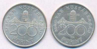 1993. 200Ft Ag "MNB" (2x) T:2
Adamo F13