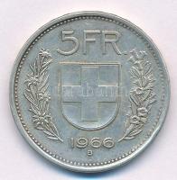Svájc 1966B 5Fr Ag T:2 Switzerland 1966B 5 Francs Ag C:XF Krause KM#40