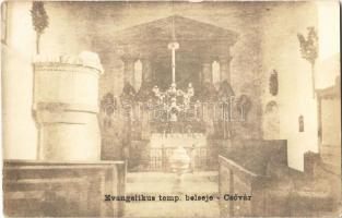 1934 Csővár, Evangélikus templom, belső. photo