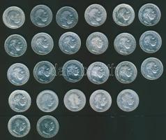 1892-1916. 1K Ag (19x), benne 1892-es is! + 1894-1915. 1P Ag (6x) T:2,3,3/4