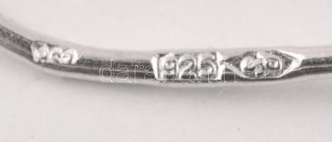 Ezüst(Ag) fülbevalópár, howlittal, jelzett, 1,1×1,1 cm, bruttó: 2,1 g