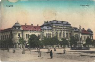 1914 Cegléd, Városháza, Szentháromság szobor (fl)