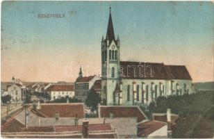 1922 Keszthely, Római katolikus templom. Mérei Ignác kiadása (EB)