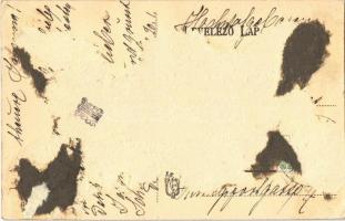 Kaposvár, Korona szálloda és kávéház, Löw divatház, Boskovitz ékszerész üzlete (Rb)