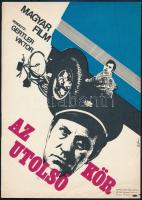 1968 Szilvásy Nándor (1927-2011): Az utolsó kör c. film villamosplakátja, Bp., Egyetemi Nyomda, 23,5x16,5 cm