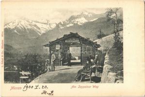 1900 Merano, Meran (Südtirol); Am Tappeiner Weg / mountain road, rest house