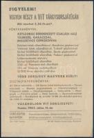 1965 Darvas Sándor (?-?): Vegyen VIT sorsjegyet, kétoldalas reklám nyomtatvány, Bp., Szikra, 18x12 c...