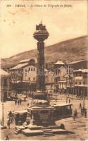 Damascus, Damas; La Colonne du Telegraphe du Hedjaz / Hejay, tram, statue (EK)