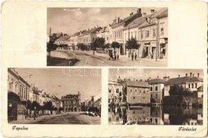 1943 Tapolca, Fő utca, üzletek, Tó (felületi sérülés / surface damage)
