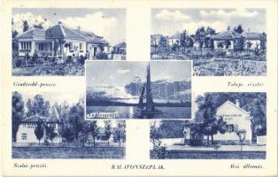 1947 Balatonszéplak (Siófok), Gradisohl (Gradwohl) penzió, Telepi részlet, Szabó penzió, alsó vasútállomás