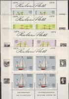 Nemzetközi bélyegkiállítás, vitorláshajók kisívsor, International stamp exhibition,, Internationale Briefmarkenausstellung, Segelboote Kleinbogensatz