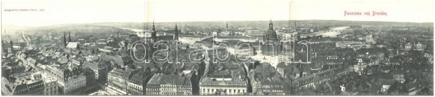 Dresden. 3-tiled folding panoramacard