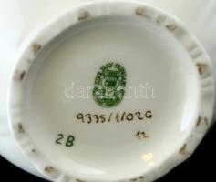 Zsolnay pillangómintás porcelán váza, kézzel festett, jelzett, hibátlan, m: 21 cm