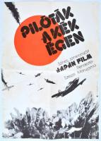 1990 Pilóták a kék égen c. film plakátja (Szejzsi Marujama (1976), jelzett (RW), Bp. MOKÉP, Progresprint, hajtásnyommal, foltos, 58x41 cm