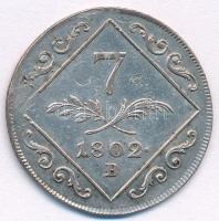 1802B 7Kr Ag "I. Ferenc" Körmöcbánya (4.61g) T:2-,3
Hungary 1802B 7 Kreuzer Ag "Fran...