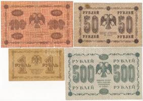 Szocialista Szövetségi Szovjet Köztársaság 1918. 1R-1000R (8xklf) T:III-III- kis szakadások, foltok
...