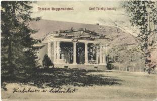 1911 Nagysomkút, Somcuta Mare; Gróf Teleky (Teleki) kastély. Özv. Papp Vidorné kiadása / castle (Rb)