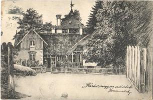 1914 Bélmegyer, Kárászmegyeri erdészlak s: Januschek (EK)