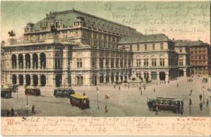 Wien, Vienna, Bécs I. K.u.k. Hofoper / opera house and trams