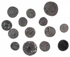 Római Birodalom 14db-os vegyes római rézpénz tétel T:2-,3 Roman Empire 14pcs of various Roman copper coins C:VF,F