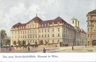 Wien, Vienna, Bécs; Das neue fürsterzbischöfliche Alumnat / new school