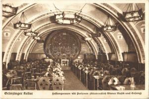 1935 Wien, Vienna, Bécs; Grinzinger Keller, Wiener Rathauskeller / restaurant interior (EB)