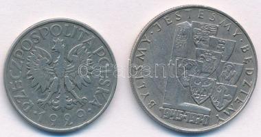 Lengyelország 1929. 1Zl Ni + 1970. 10Zl Cu-Ni T:2
Poland 1929. 1 Zloty Ni + 1970. 10 Zlotych Cu-NI ...