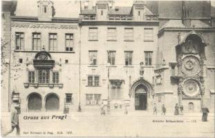 1906 Praha, Prag; Altstädter Rathaus Portal / old town hall entry (small tear)