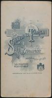cca 1910 Hölgy portréja, Székely Aladár és Társa műterméből,  díszes hátoldallal, 20x11 cm