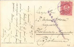 1918 Suceava, Suczawa, Szucsáva, Szőcsvásár, Schlossruinen / castle ruins, So.Stpl (EK)