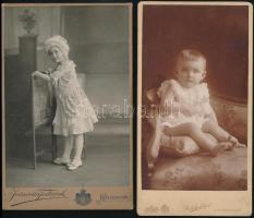 cca 1910 Torboszlói Bereczky-család műtermi fotói, 4 db, kolozsvári és nagyenyedi műtermekből, 10x6 és 16x10 cm közti méretben
