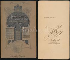 cca 1910 Torboszlói Bereczky-család műtermi fotói, 4 db, kolozsvári és nagyenyedi műtermekből, 10x6 ...