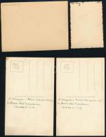 cca 1932 Fotók a rádiózás hőskorából 6 db feliratozott fénykép, rádióközvetítés, műegyetemi rádióama...