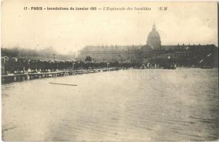 Paris, Inondations de Janvier 1910, lEsplanade des Invalides / flood