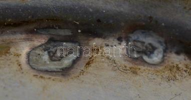 2 db jelzett ezüst poháralátét d:7,5 cm, 21 g / Silver glass mats