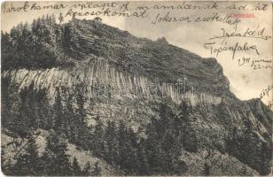 1911 Bucsony, Bucium; Detonáta. Csiky Testvérek kiadása / Detunata Flocoasa / mountain, basalt columns (EK)