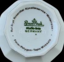 Rosenthal porcelán váza, matricás, jelzett, hibátlan, m: 8 cm