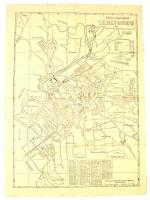 1935 Târgu Mures (Marosvásárhely) térképe, kiadja: Libräriei Ernest Révész, 72×52 cm