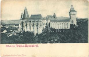 Vajdahunyad, Hunedoara; Hunyadi vár. Schuller A. kiadása / Cetatea (Castelul) Huniadestilor / castle (kis szakadás / small tear)