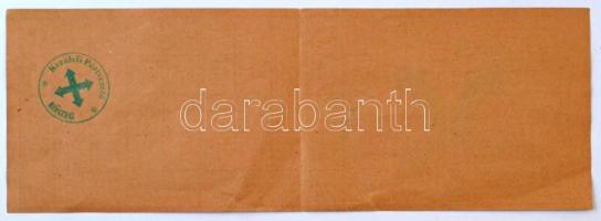 1943. "Állami finomliszt- és kenyérjegy" hamis nyilaskeresztes felülbélyegzéssel T:II-