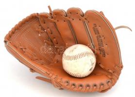 Baseball kesztyű és labda