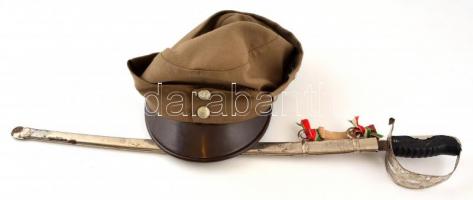 Határőr Bocskai sapka + fém játék kard. 58 cm