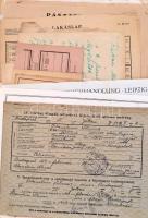 cca 1940-1970 Vegyes papírrégiség tétel mappában. Kb 40 db