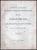 cca 1930 Magyar Általános Takarékpénztár Rt és más pénzintézetek 5 db éves jelentése