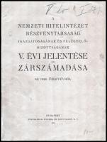 cca 1930 Magyar Általános Takarékpénztár Rt és más pénzintézetek 5 db éves jelentése