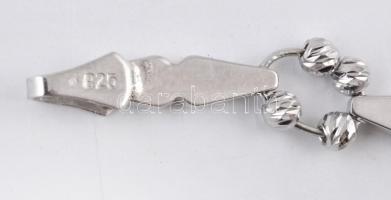 Ezüst(Ag) glídes karkötő, jelzett, h: 19 cm, nettó: 5 g