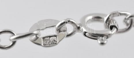 Ezüst(Ag) kerek szemű anker nyaklánc, jelzett, h: 60 cm, nettó: 6 g