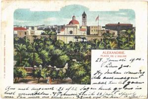 1901 Alexandria, Place de lEglise / church. EK)