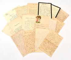 1870-1945 Régi korok levelei 16 db kézzel írt magánlevél