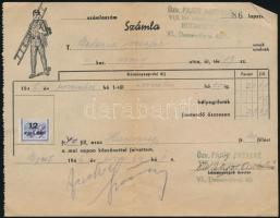 1948 3 db kéményseprő számla